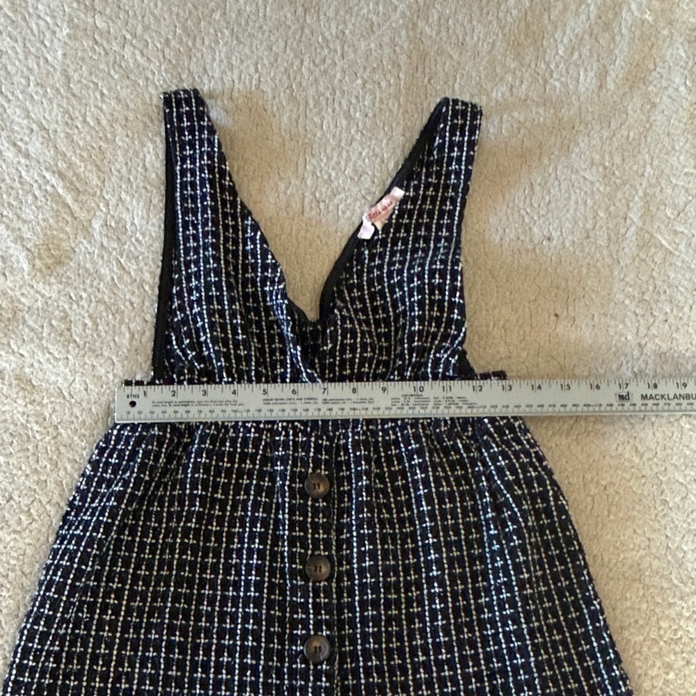 Frille Rose Black and White Buttoned Dress Large - Picture 5 of 6